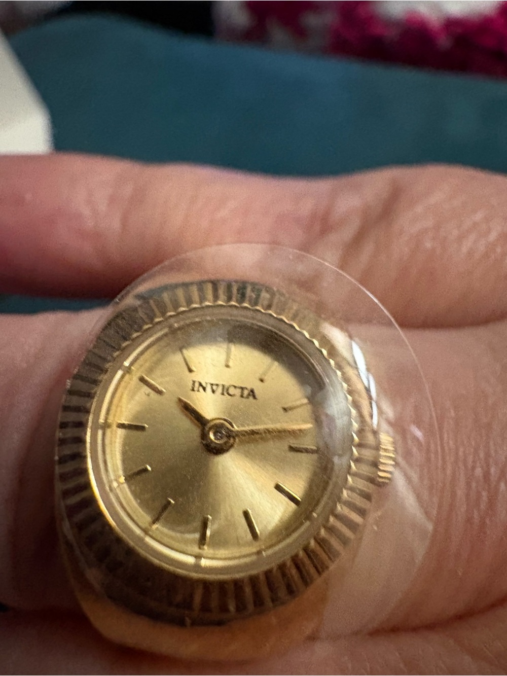 Invicta Gold-Tone Mini Watch Ring